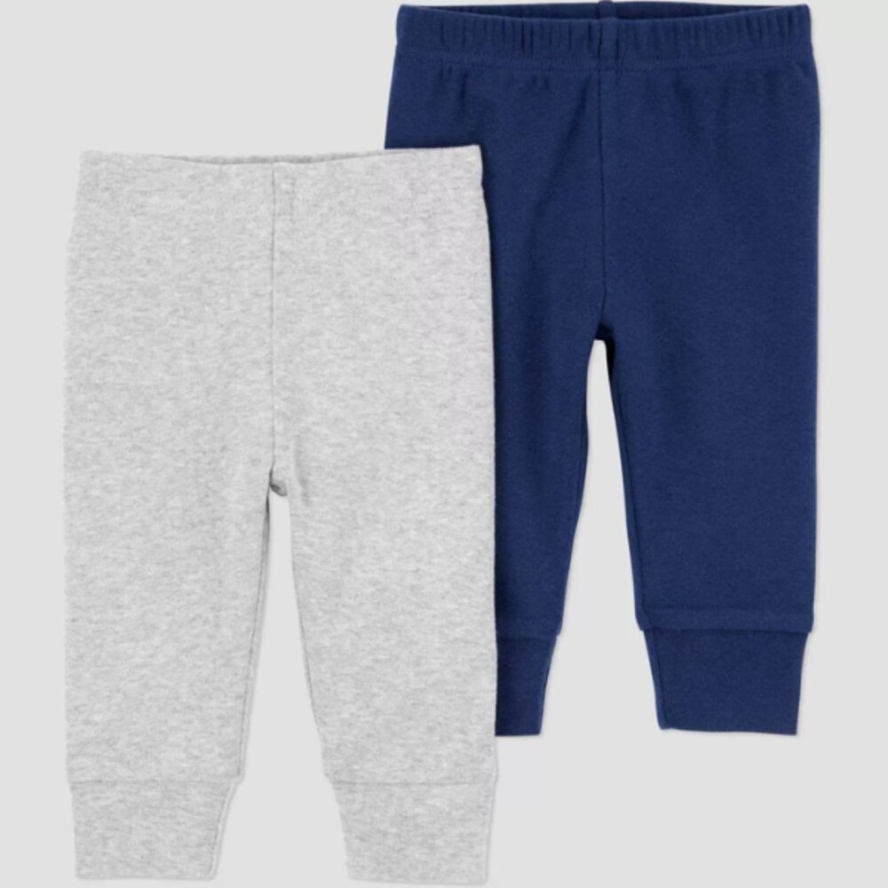 Carter's Just One You Baby Unisex 12M Pull-On Pants Assorted (2 Pack) NWT
